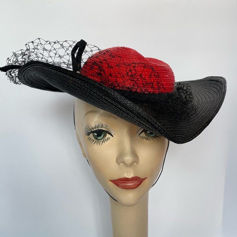 Vintage Wide Brim tilt Hat